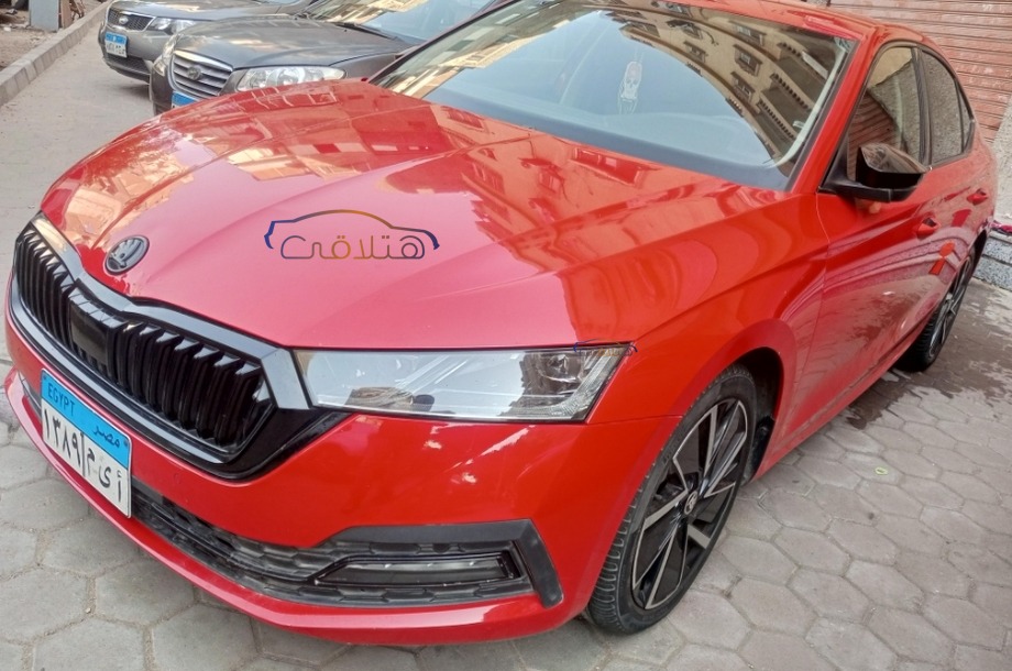 Octravia Red Octavia A8 Skoda 2021 Cairo Red 7077200 - Car for sale : Hatla2ee