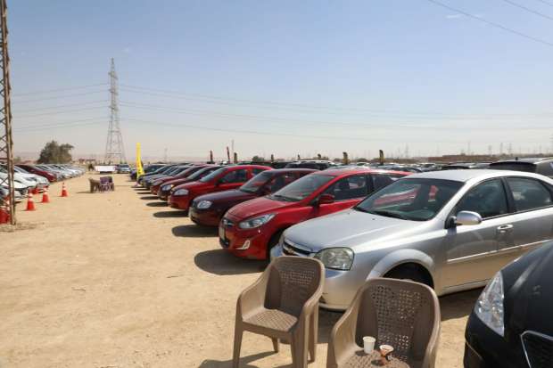 افتتاح سوق السيارات المستعملة في بني سويف وعرض 750 سيارة مستعملة